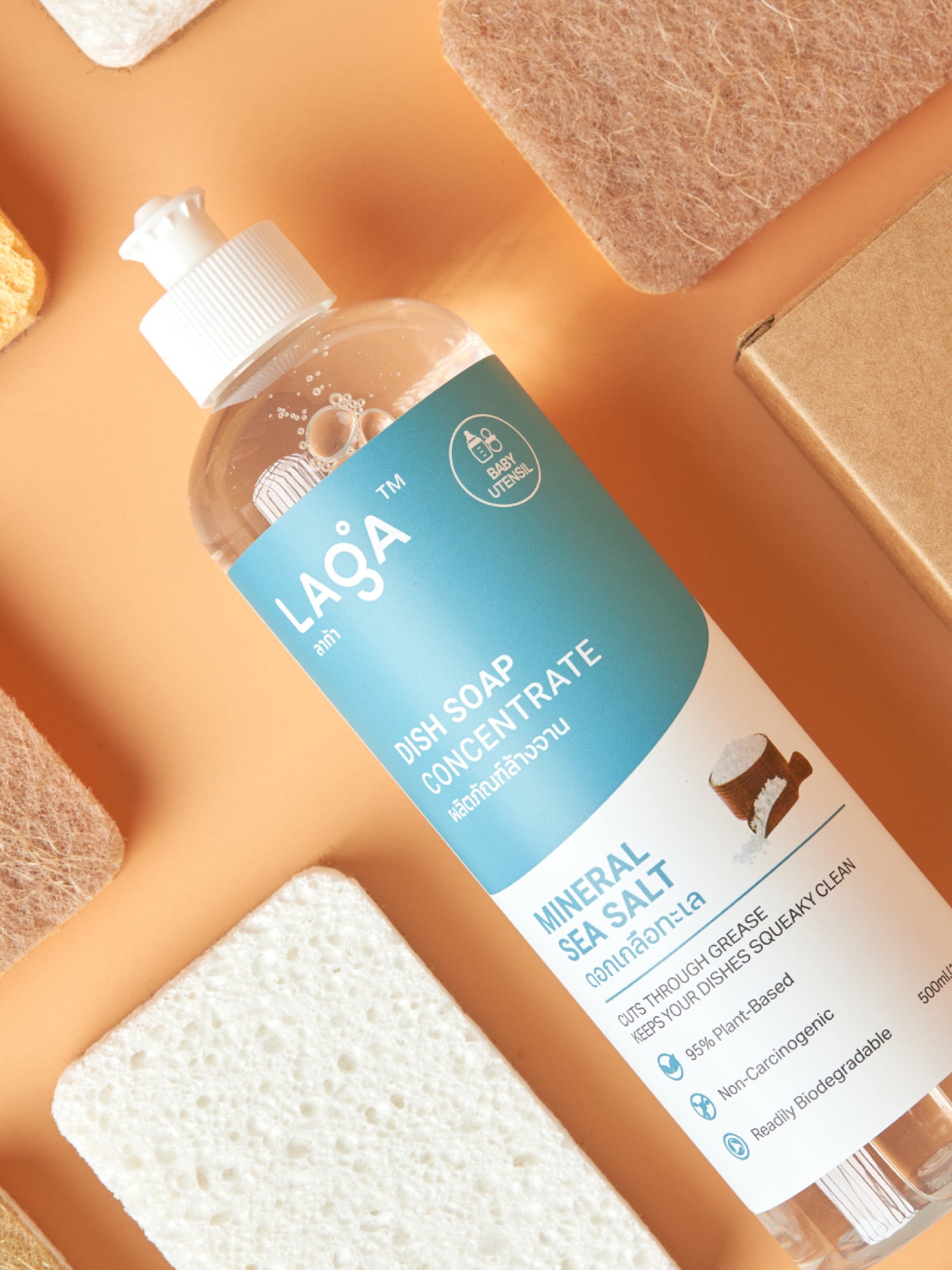 LAGA Natural Dish Soap - Mineral Sea Salt 500mL
