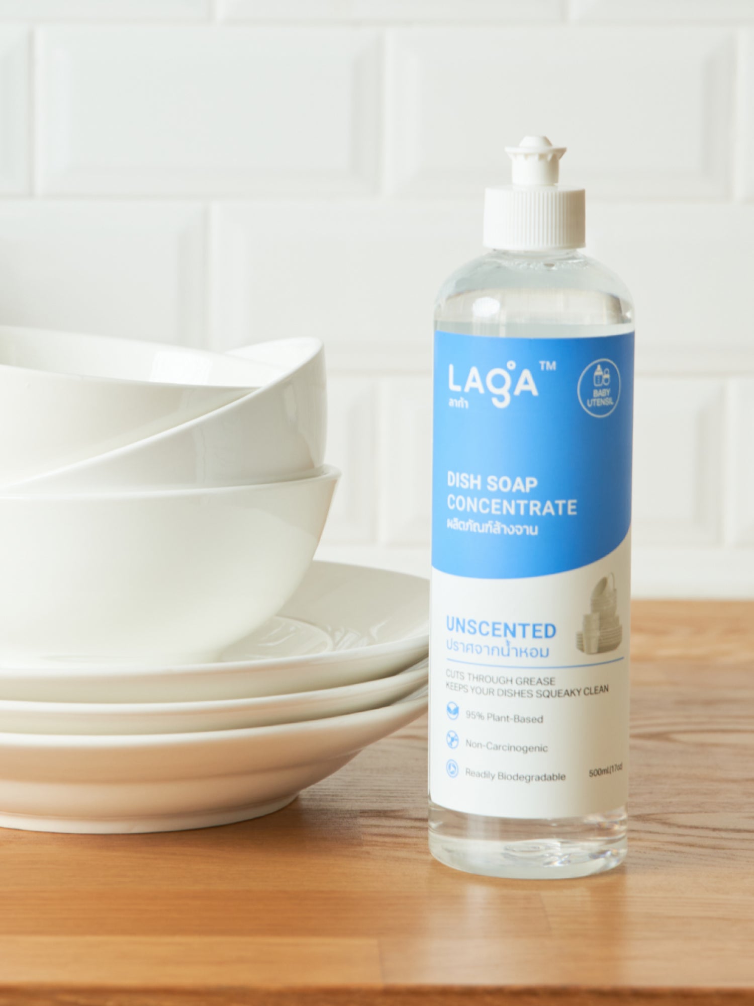 LAGA Natural Dish Soap - Unscented 500mL