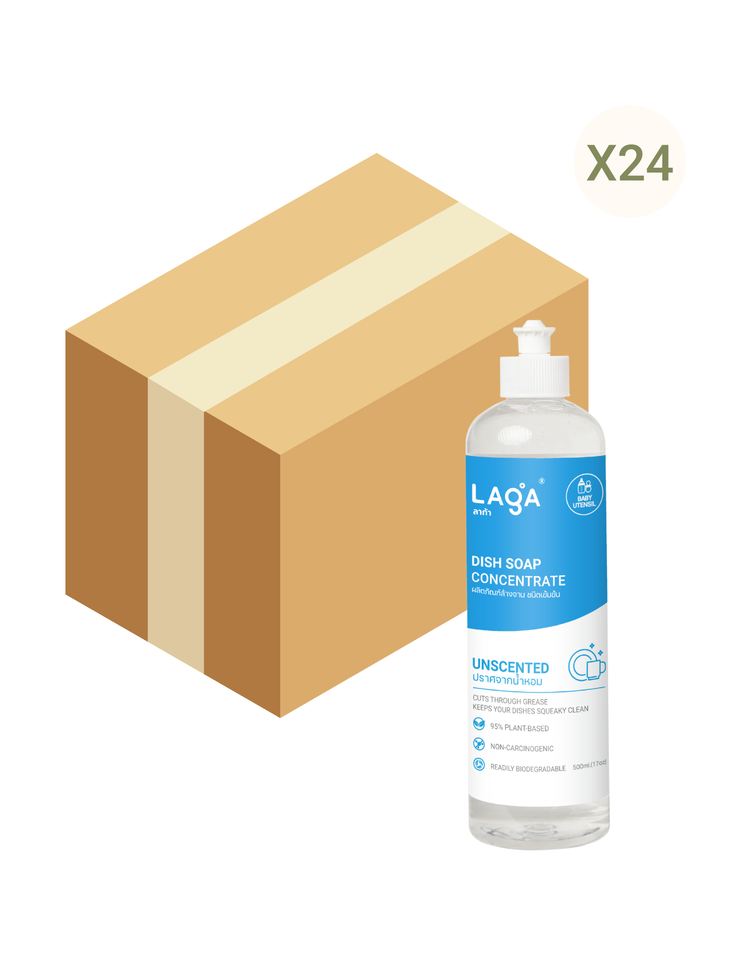 [x24] LAGA Natural Dish Soap Concentrate 500ml
