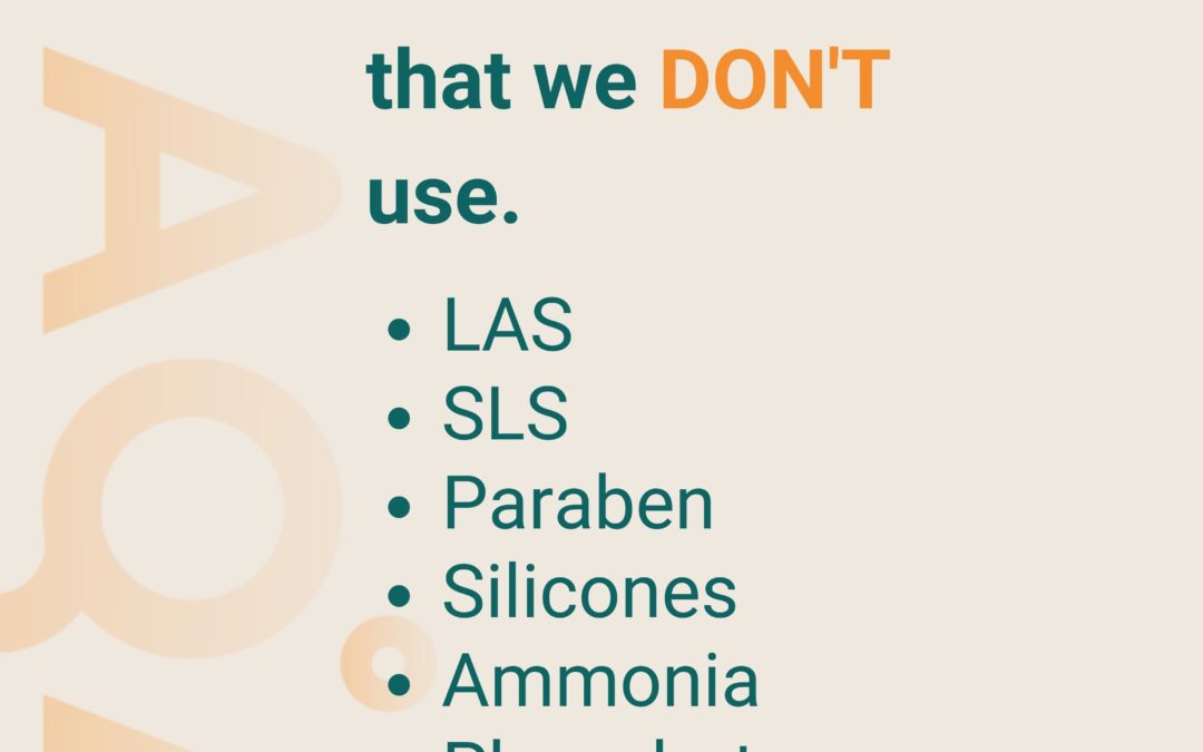 Harsh Chemicals that we DON’T use. (1)